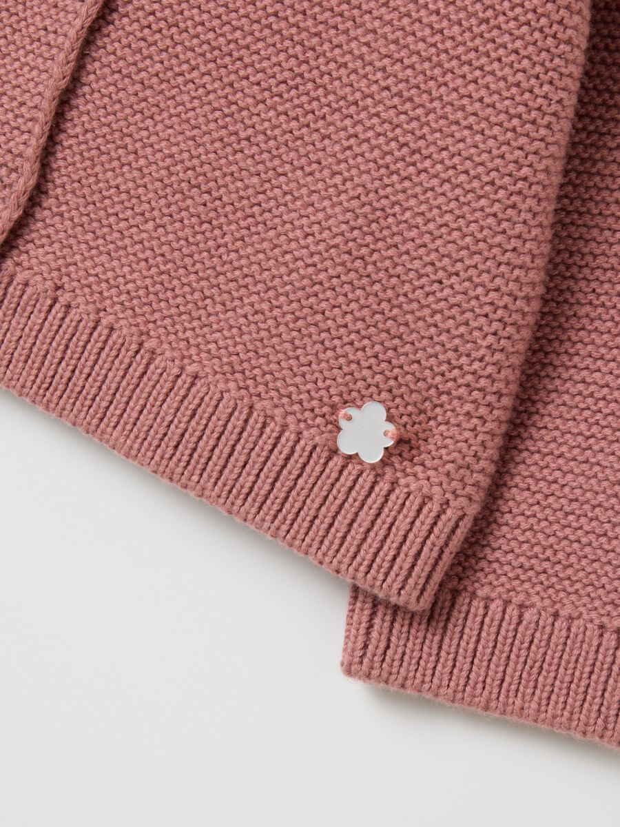 Girl's pure cotton pink cardigan_3
