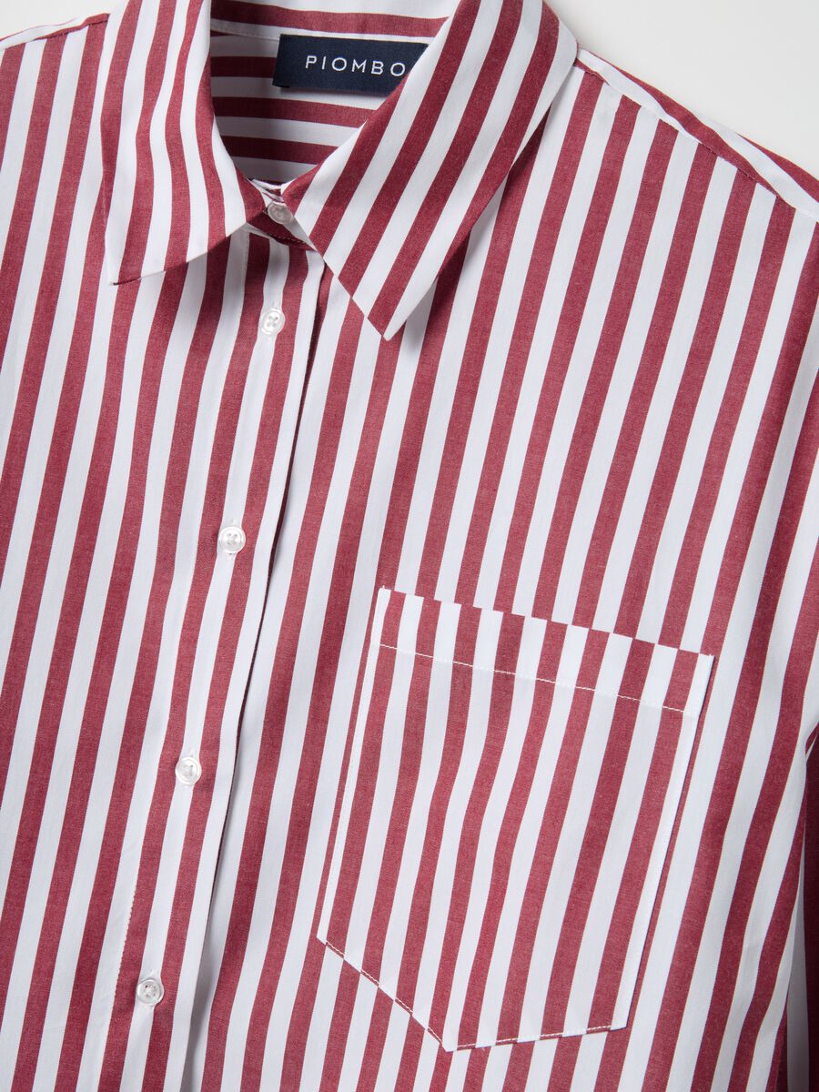 Multicolour striped pure cotton oversized fit shirt_5