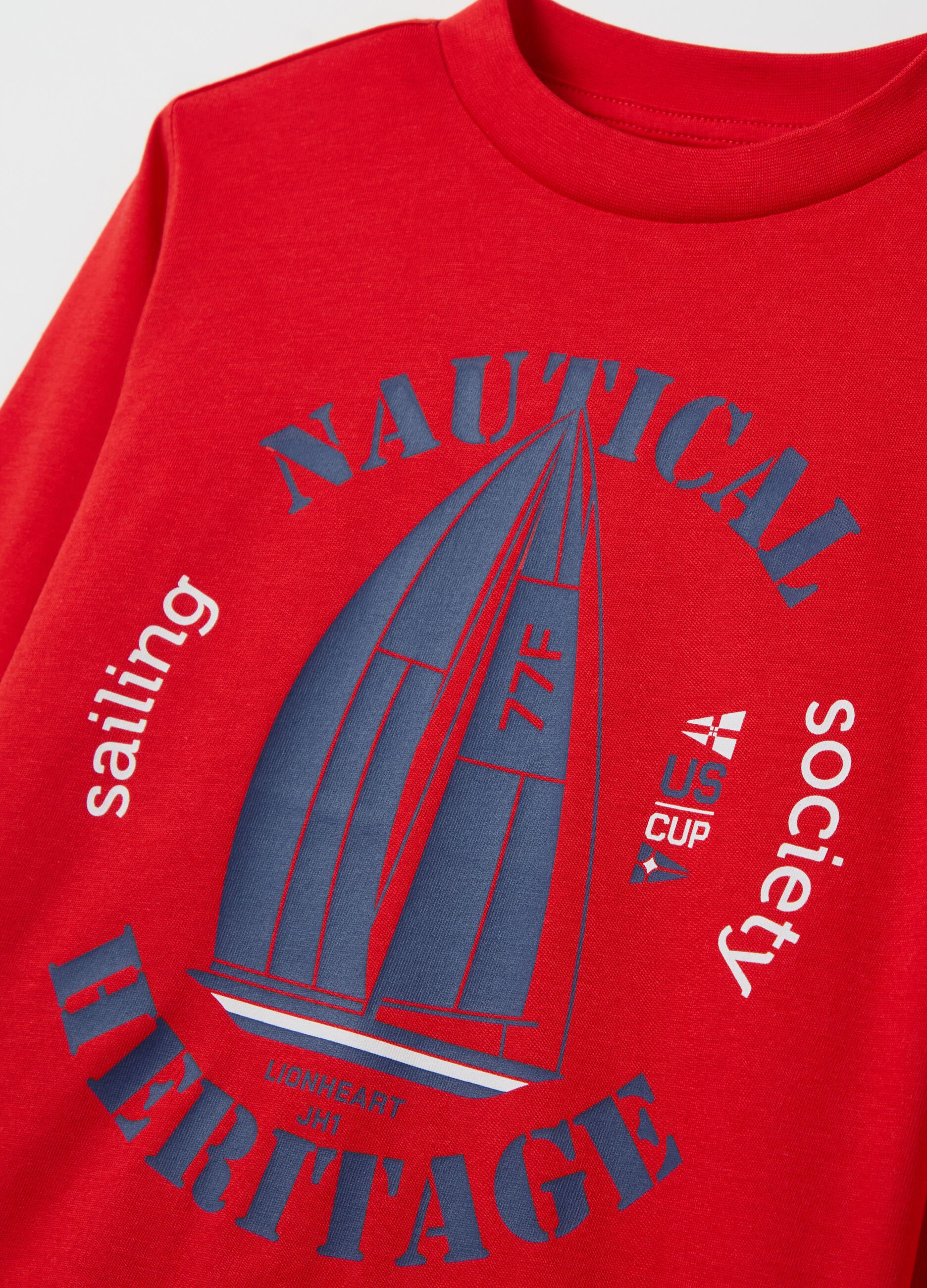 T-shirt maniche lunghe in cotone "Nautical Heritage"