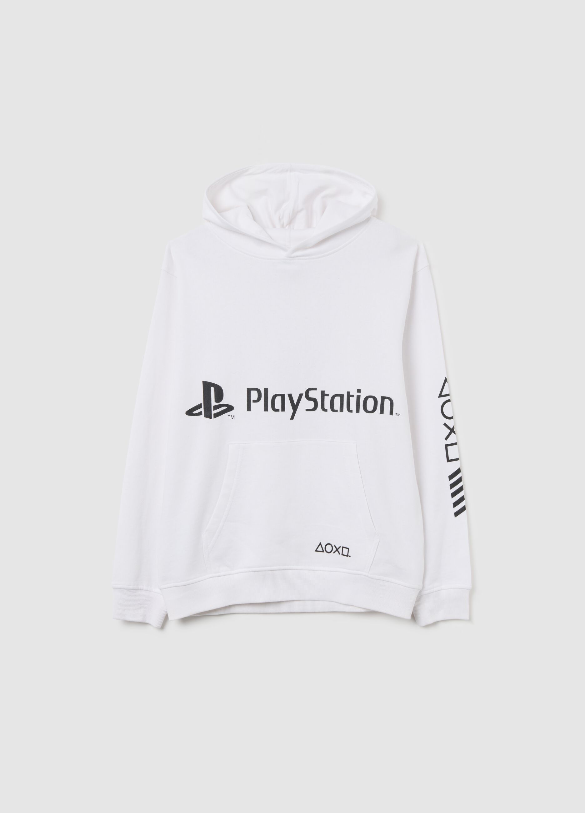 White pure cotton hoodie for boys