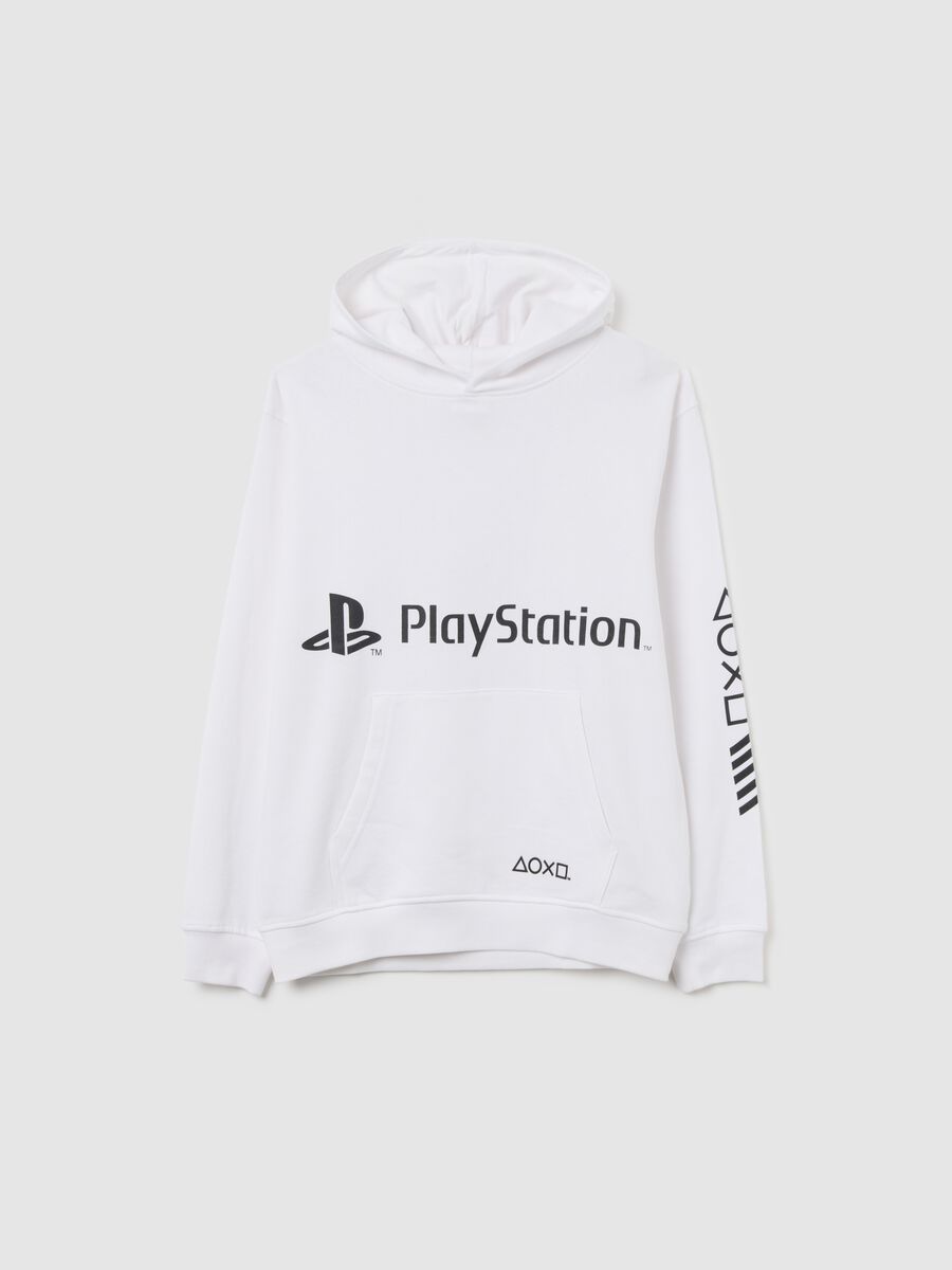 White pure cotton hoodie for boys_0