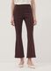 Brown stretch viscose flared leggings_1