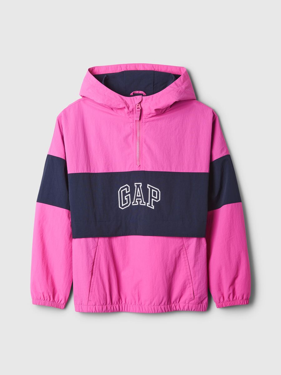 Short half-zip jacket in nylon_4