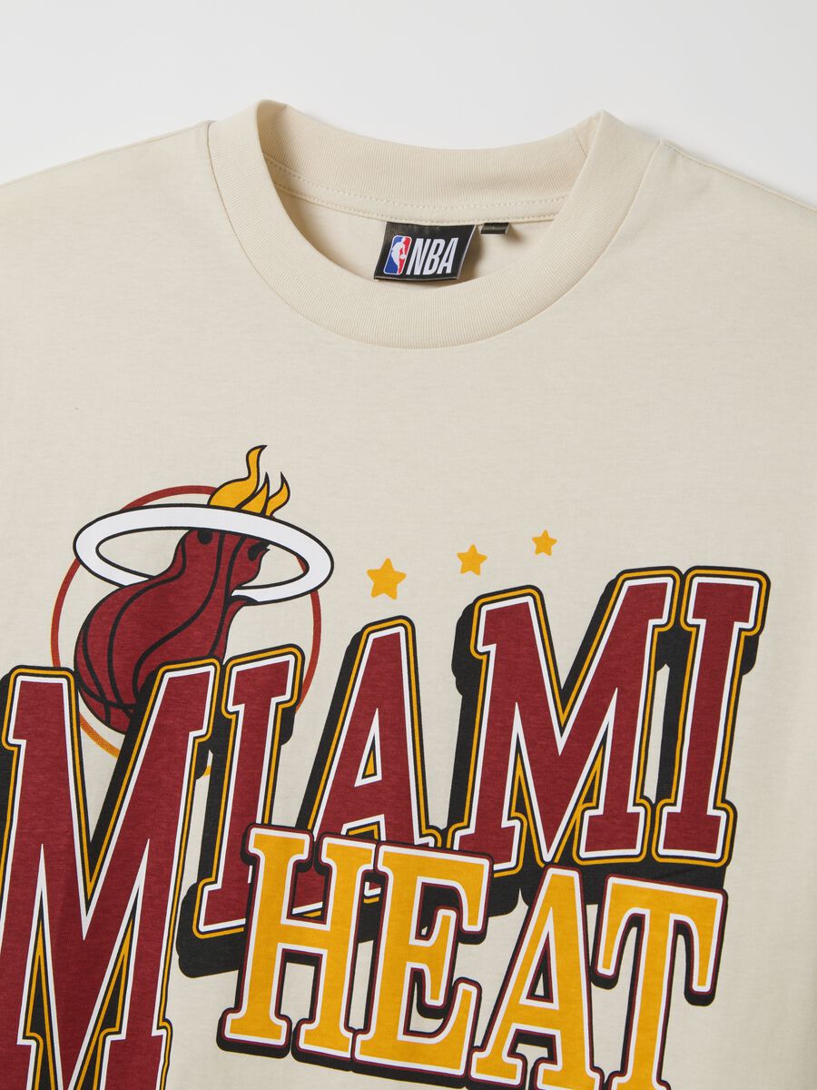 Cotton T-shirt with NBA Miami Heat print_5