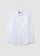 White slim-fit pure cotton twill shirt with French collar, non-iron_0
