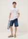 White pure cotton T-shirt with print, regular fit_0