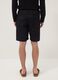 Blue pure cotton baggy-fit shorts with elasticated waistband_2
