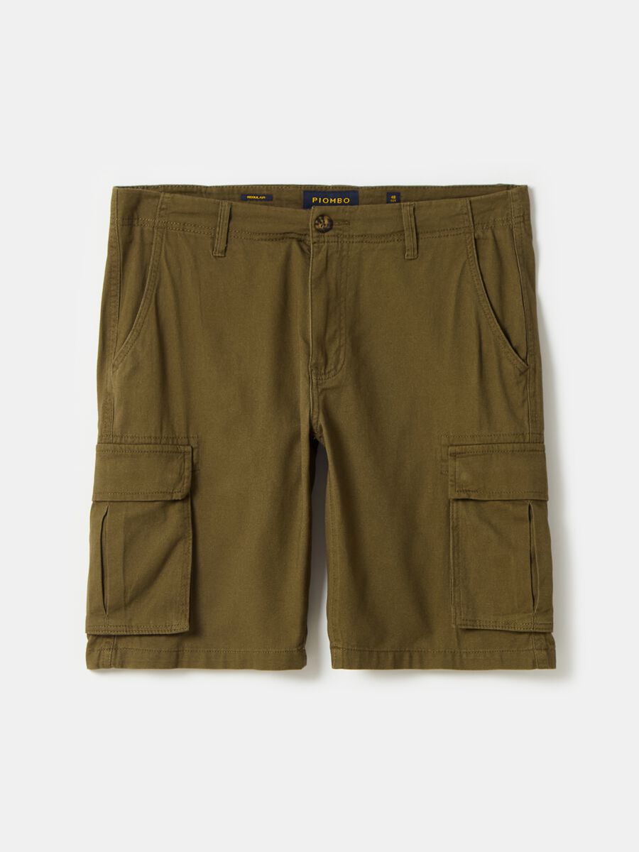 Cargo Bermuda shorts in cotton twill_3
