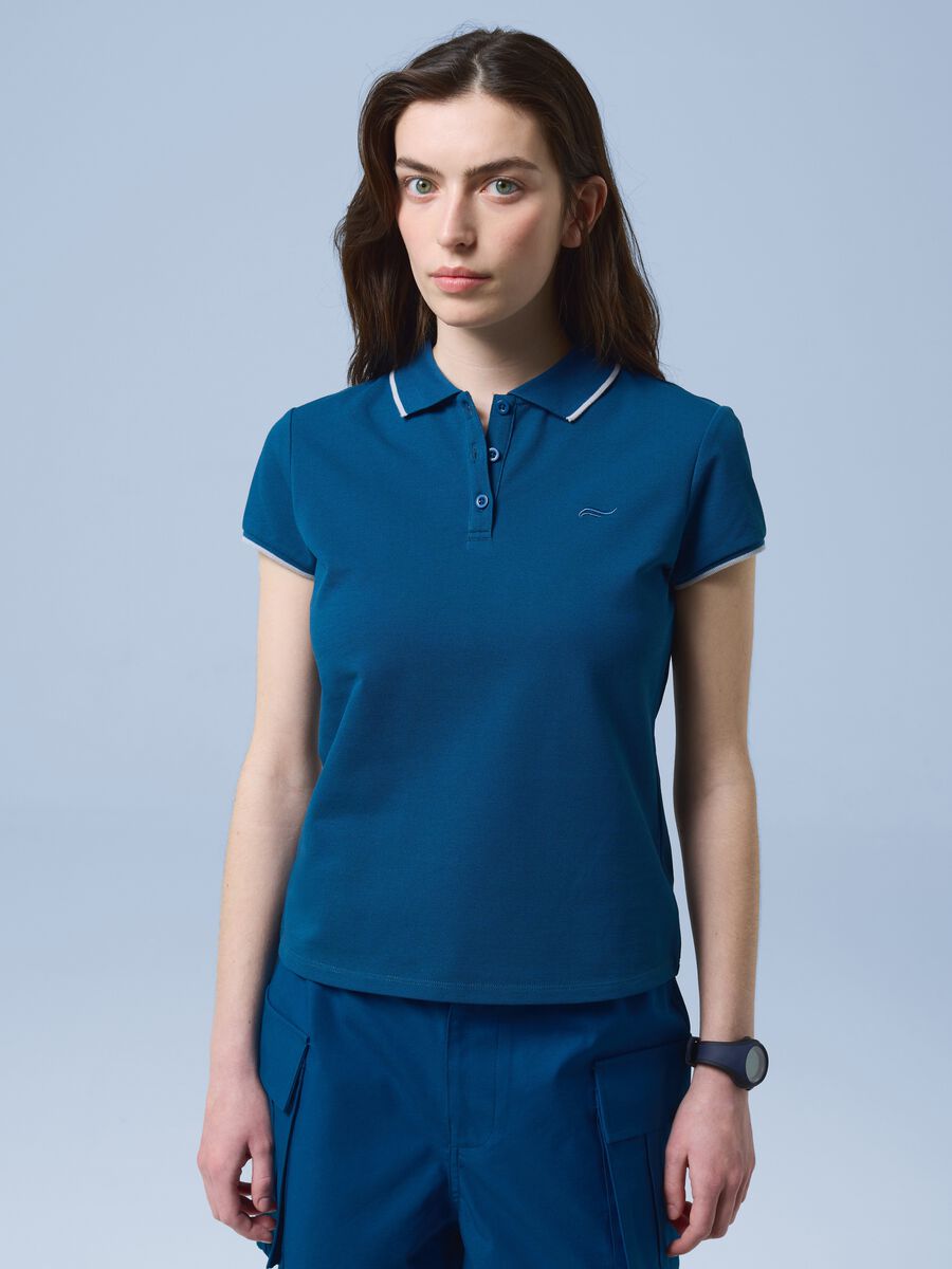 Polo ALTAVIA SAILING blu in cotone elasticizzato_0