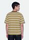 T-shirt marrone a righe in puro cotone boxy fit_1