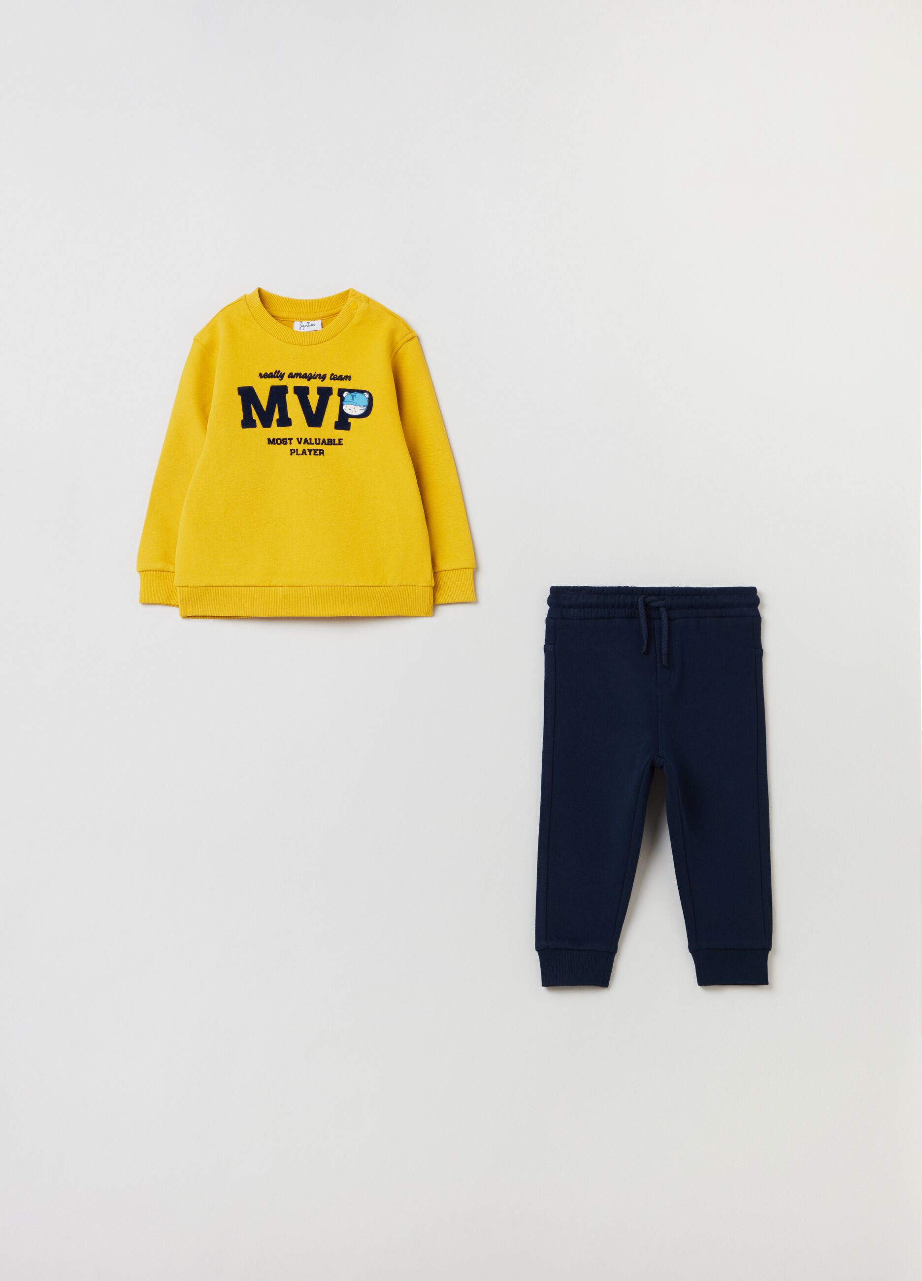 Jogging set in French Terry con stampa_0