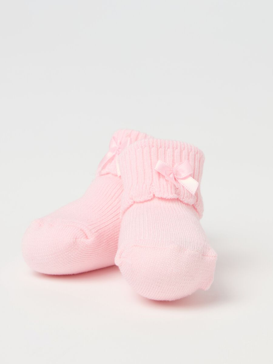 Knit shoes with bow_2