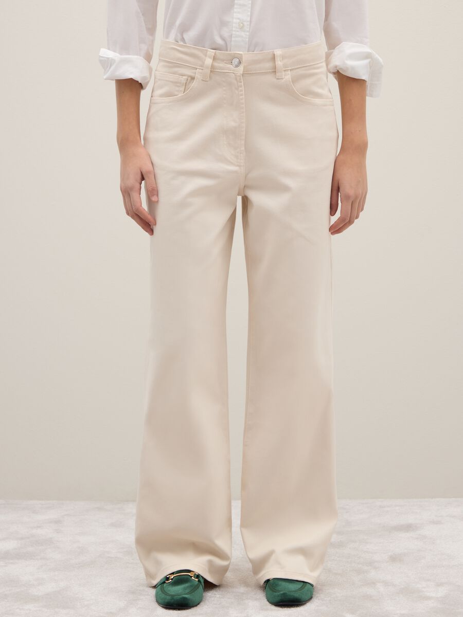 White wool straight-leg trousers_1