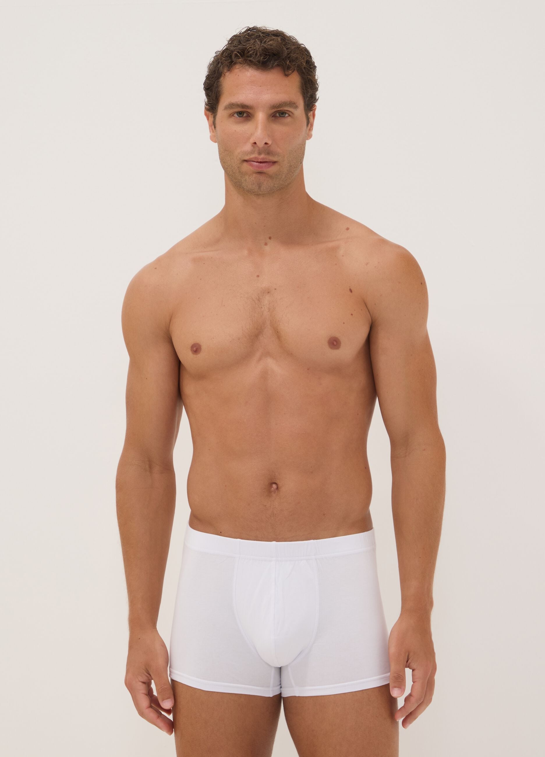 5-pack of white organic cotton boxers