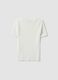 White ribbed fitted viscose-blend knit top_5
