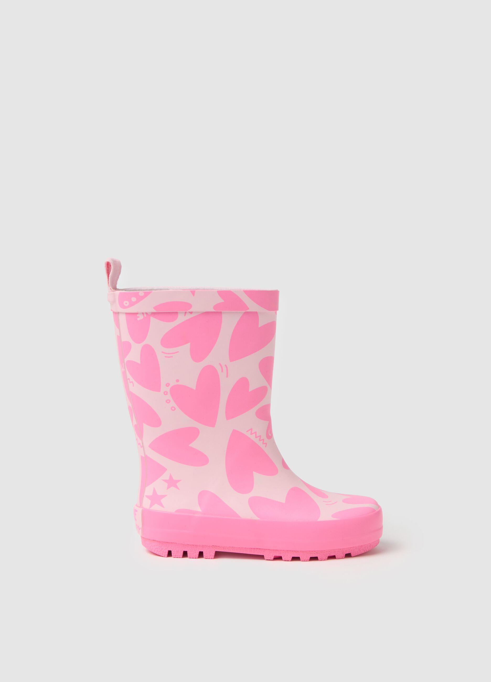 Stivali da bambina in gomma rosa