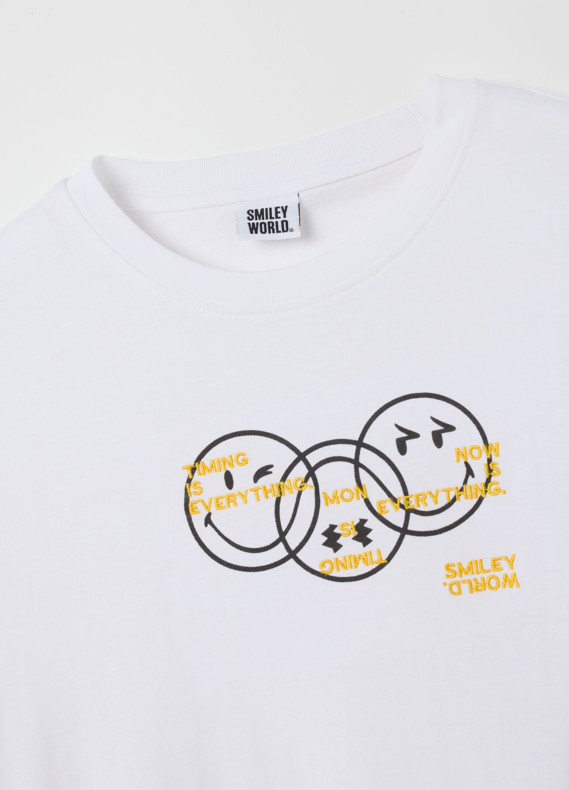 Men's pure cotton white regular fit T-shirt
