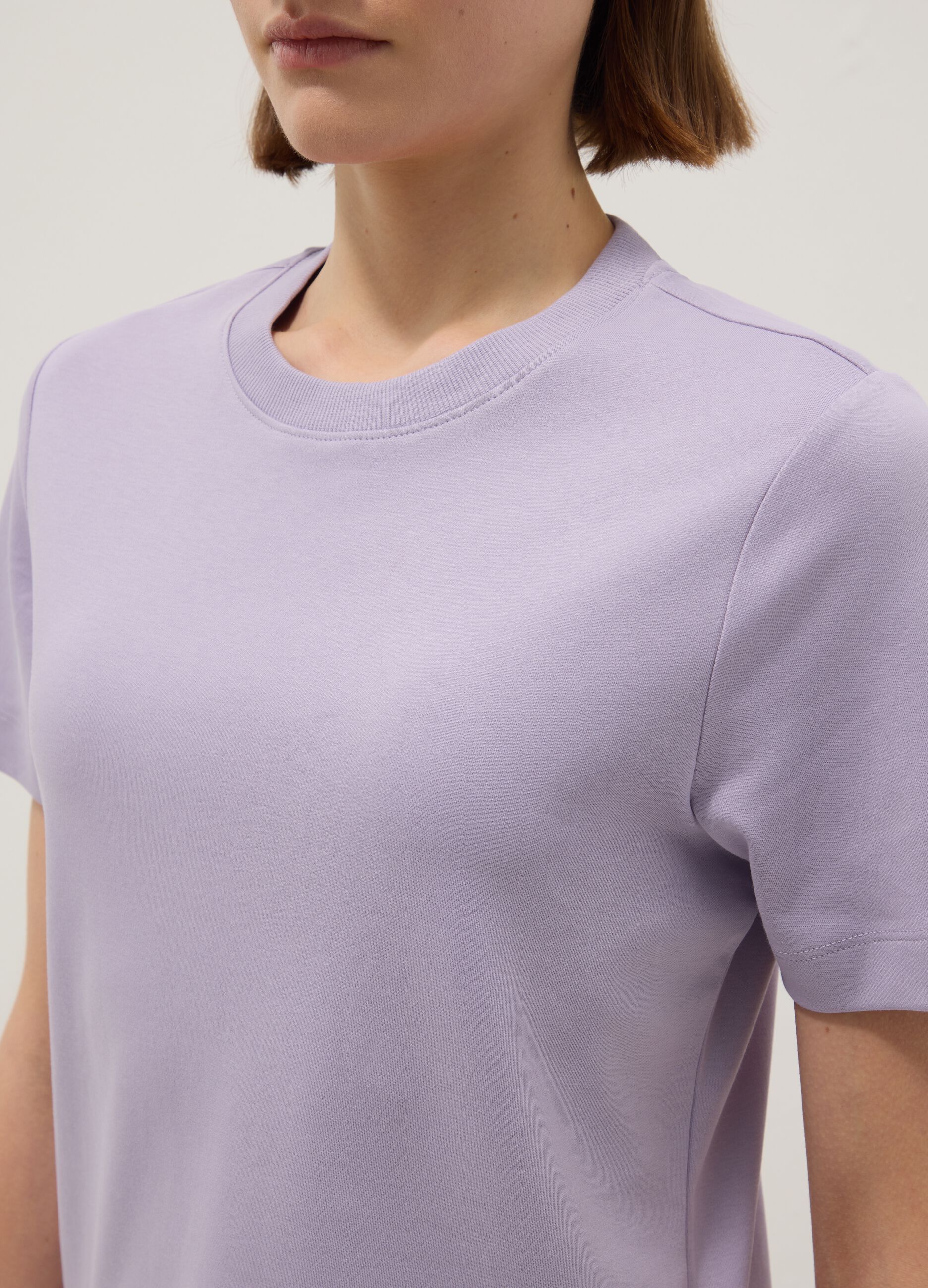 Purple pure cotton relaxed fit T-shirt
