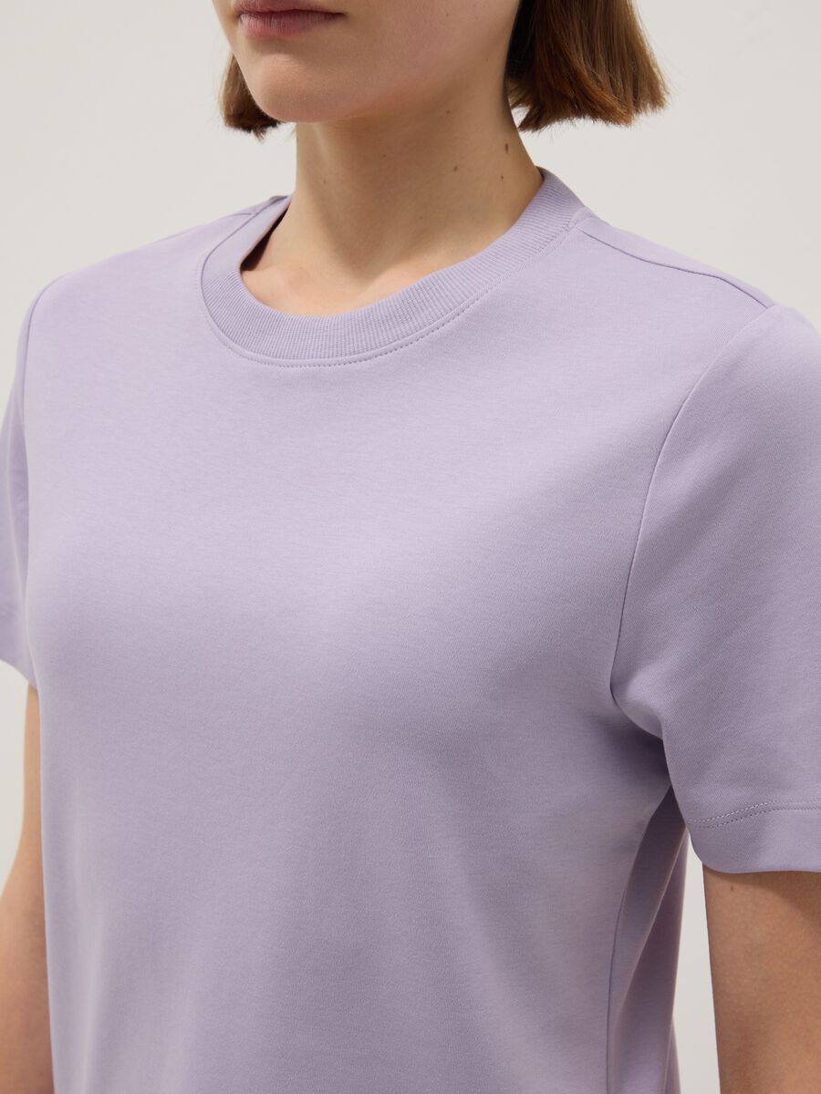 Purple pure cotton relaxed fit T-shirt_4