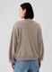 Oversized sweatshirt with round neck and crossover detail_2