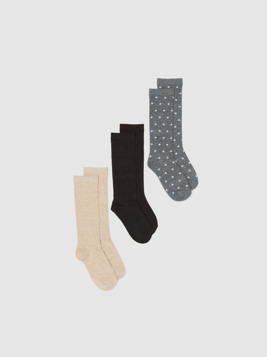 Tripack multicolour long cotton socks_0