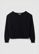 Regular fit black pure cotton sweatshirt_4