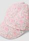 Multicolour pure cotton baseball cap for girls with flowers_2