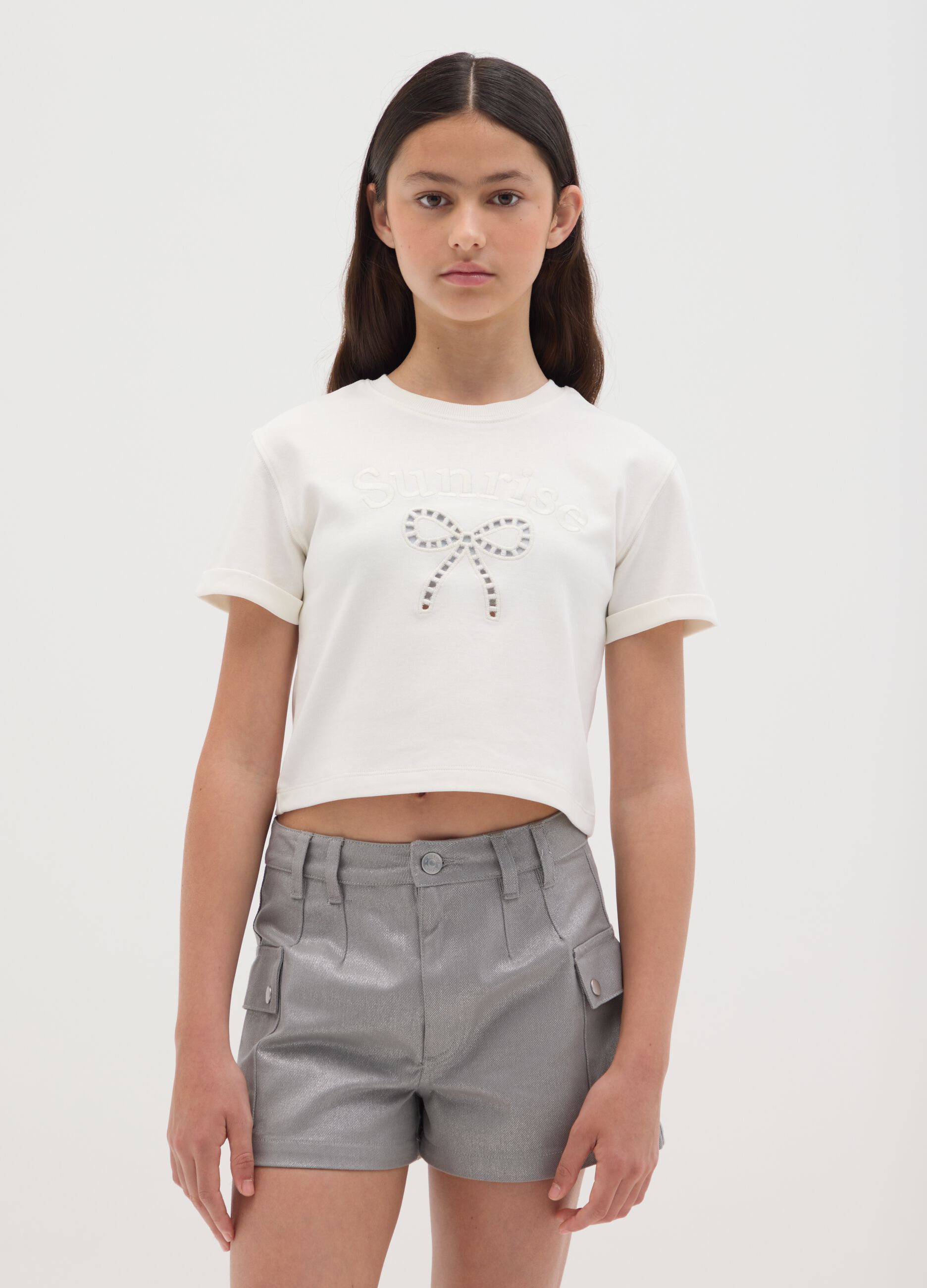 OVS Kids Girls' White 'Sunrise' Print T-shirt