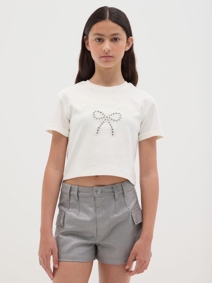 OVS Kids Girls' White 'Sunrise' Print T-shirt_0