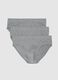 Set of grey cotton regular fit briefs tripack_4
