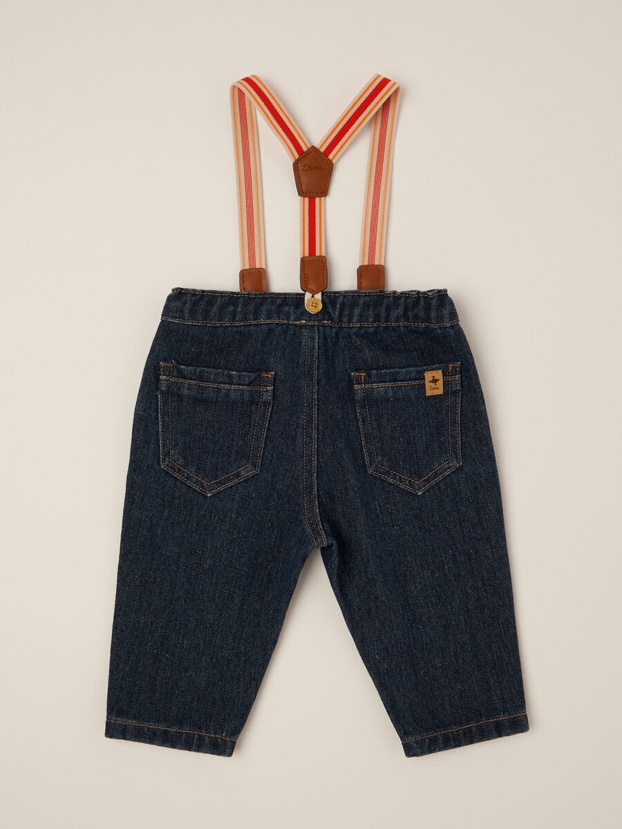 Denim trousers for baby with braces_1