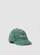 Cappello da baseball verde in puro cotone da bimbo con scritta_0