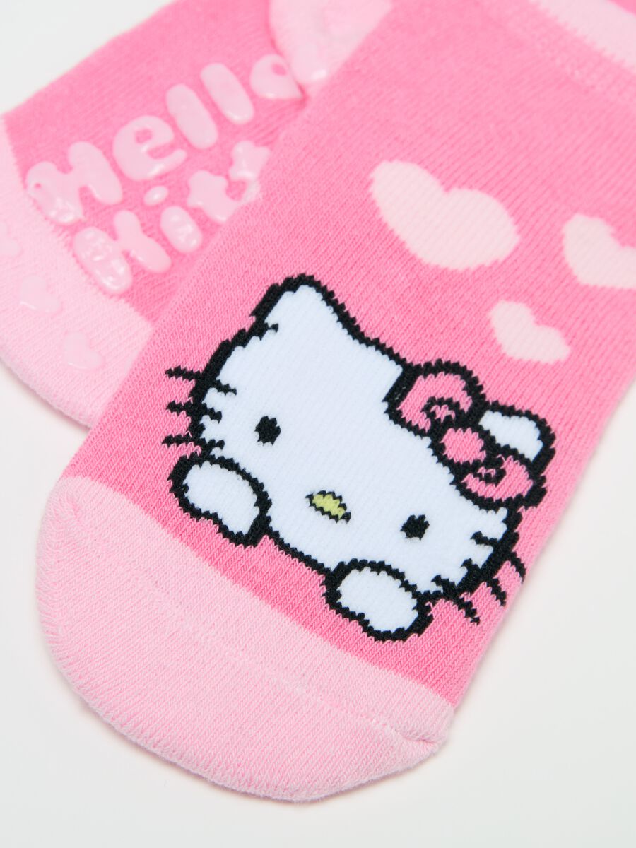 Two-pair pack slipper socks with Hello Kitty design_2
