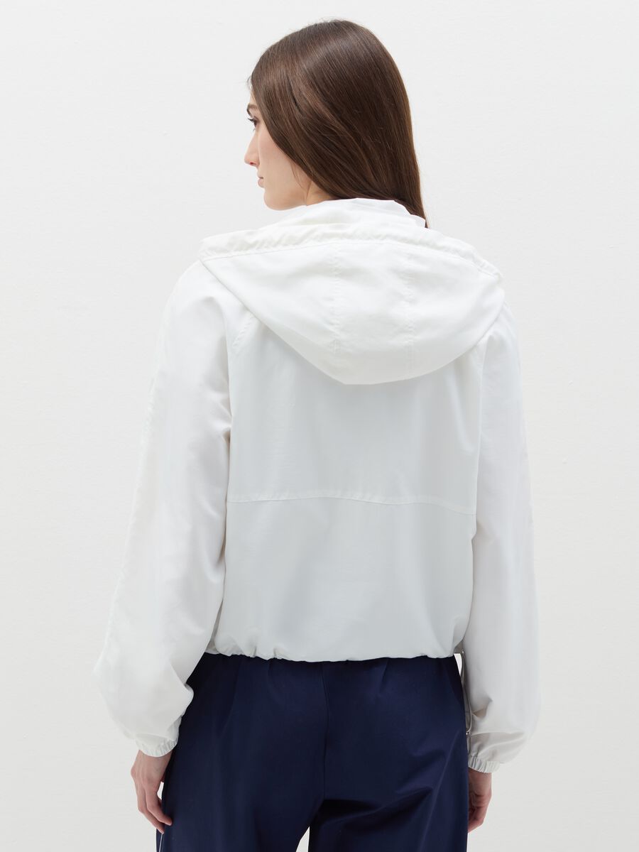 Full-zip sweatshirt in nylon with hood_3