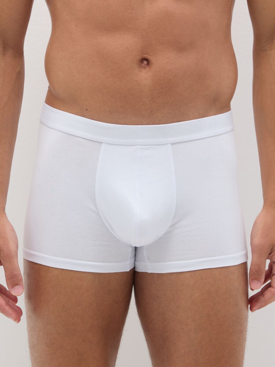 Multipack di cinque boxer in cotone bianco_1