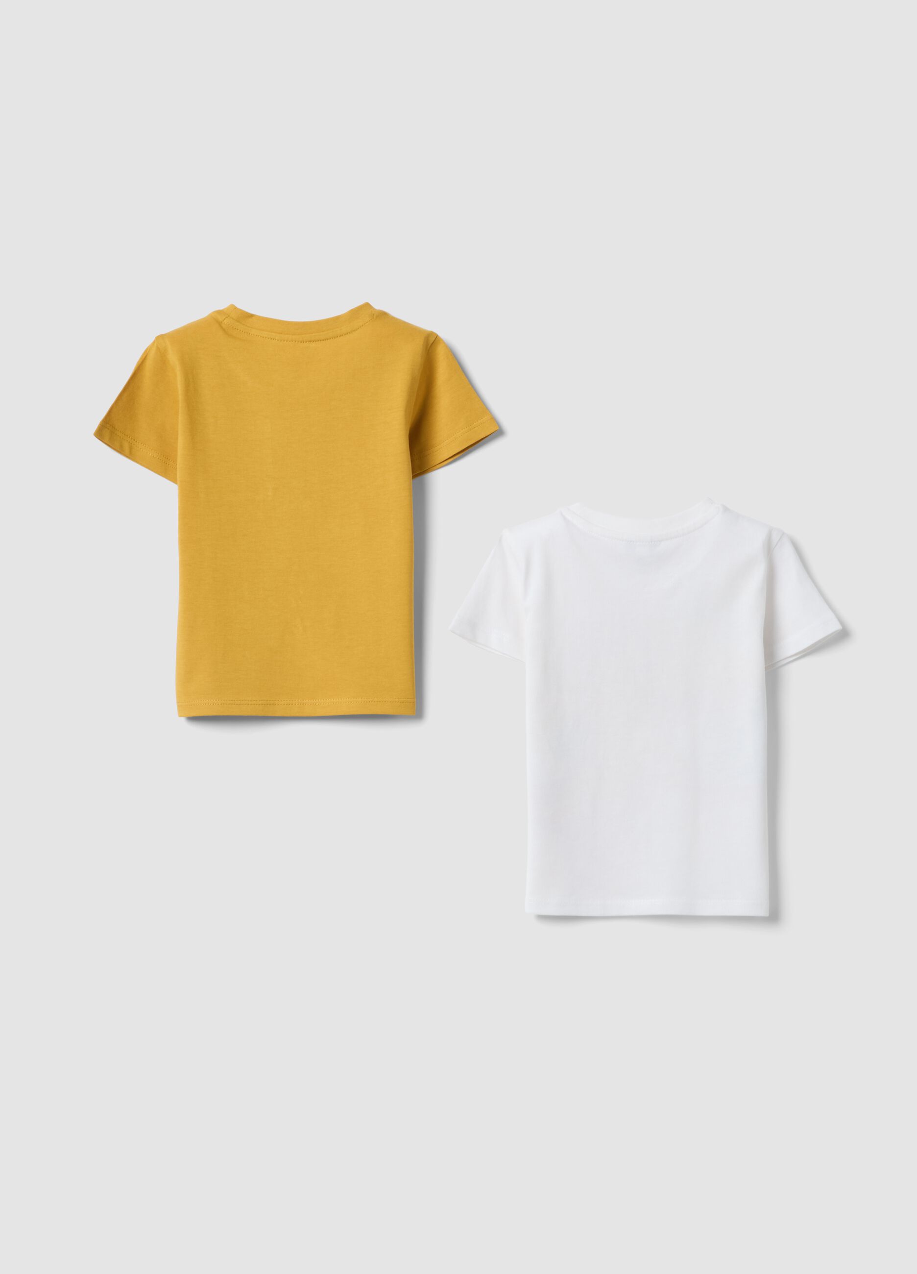 2-pack boys&rsquo; pure cotton multicolour regular-fit T-shirts