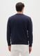 Blue Cotton Blend Sweatshirt Regular Fit with Christmas Print_2