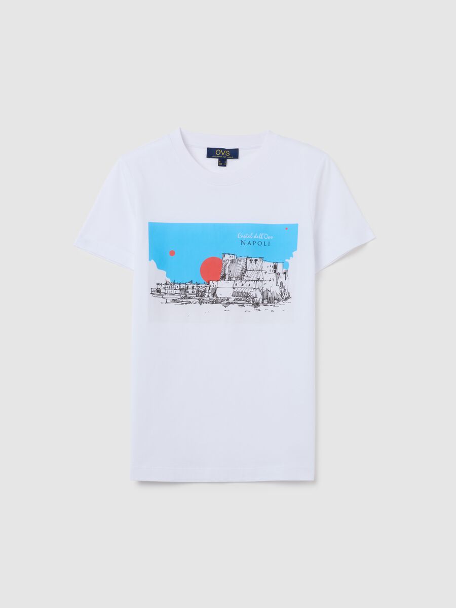 Women's white pure cotton regular fit T-shirt with print_4