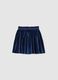 Blue Velour Skirt for Girls_0