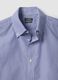Blue striped cotton-blend button-down shirt, easy iron, slim fit_6