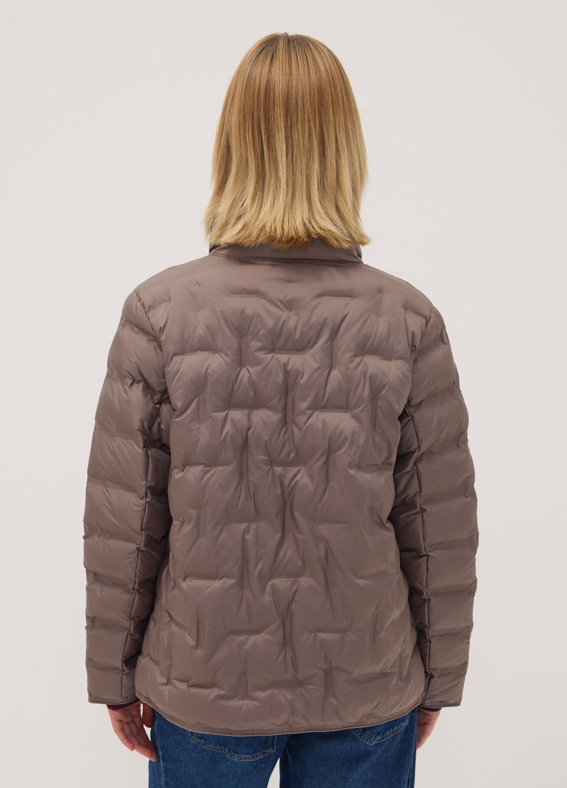 Sand padded jacket, regular fit with high neck