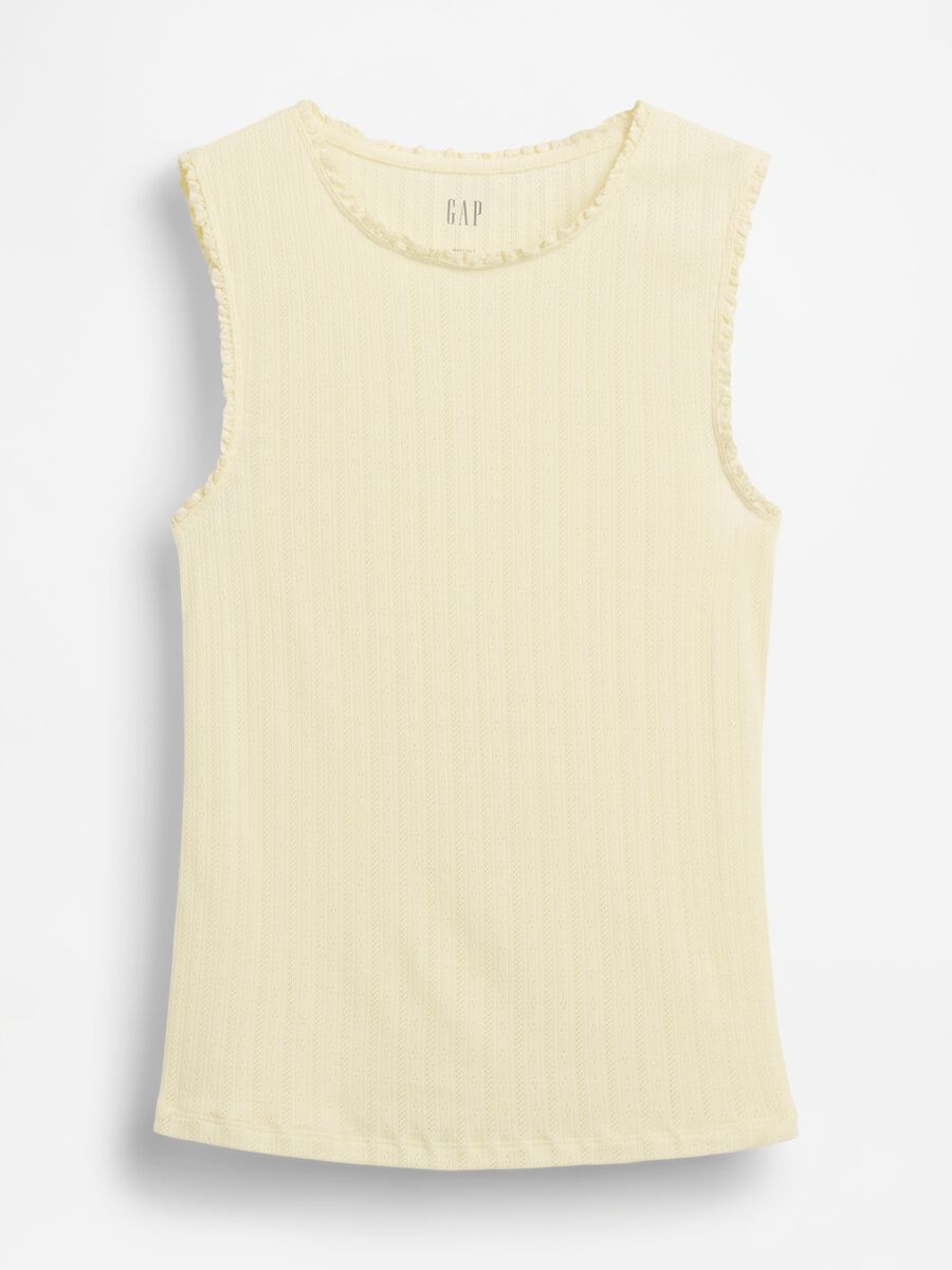 Tank top in misto cotone a costine_3