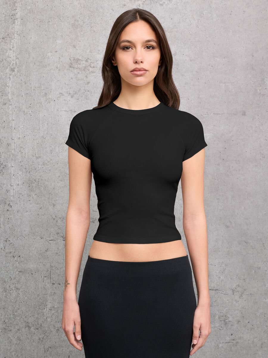 Ribbed Perfect T-shirt Black_0