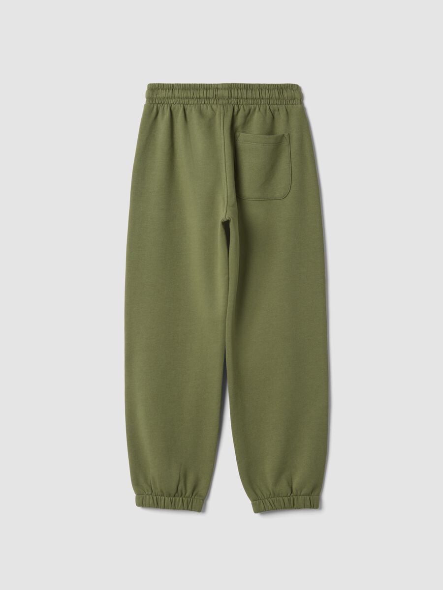 Green jogger trousers in 100% organic cotton_1