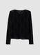 T-shirt nera in tessuto elasticizzato trasparente con fantasia regular fit_4