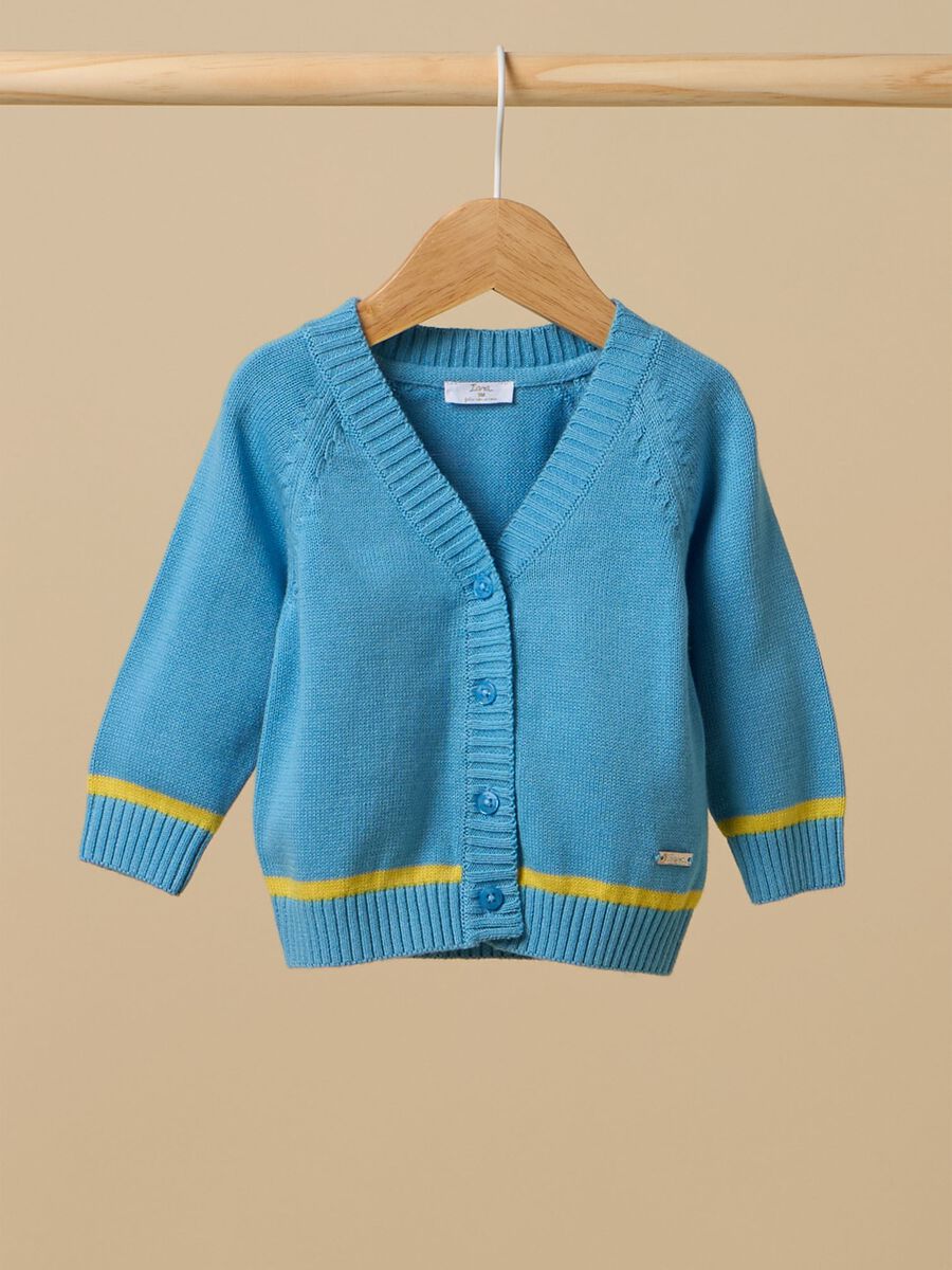 Cardigan tricot IANA in puro cotone neonato_0