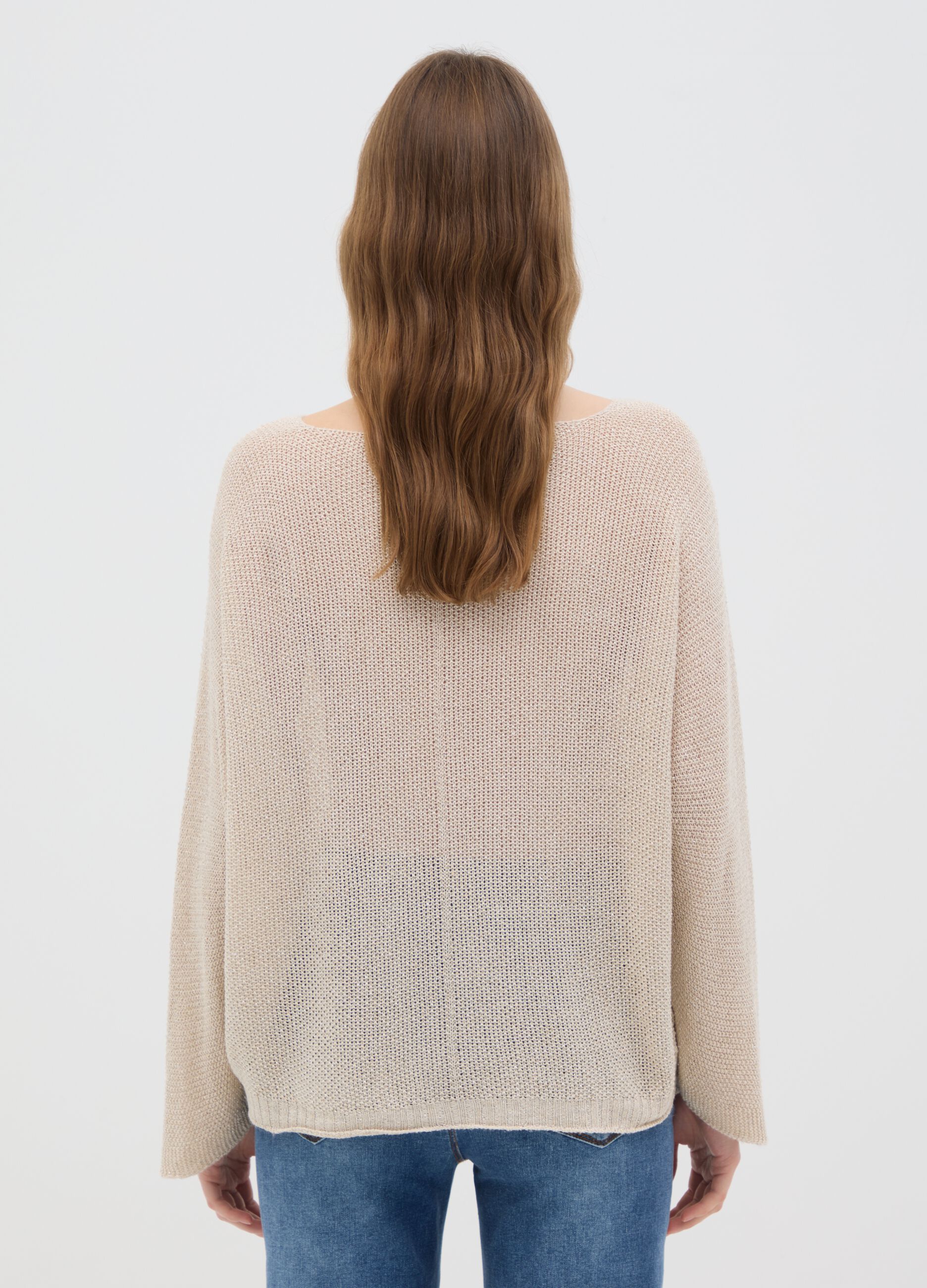 Women's Beige Regular Fit Jumper