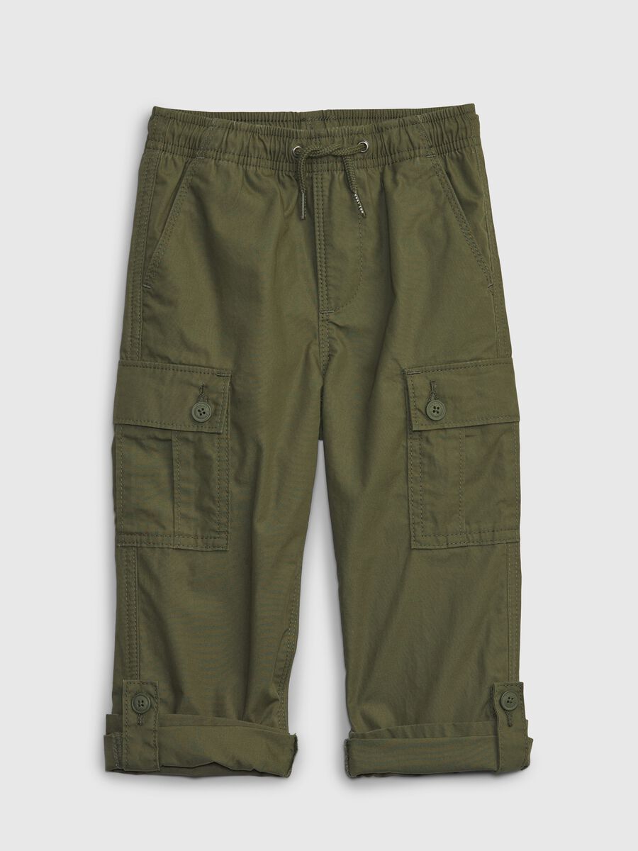 Cargo joggers in cotton with drawstring_2