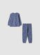 Blue organic cotton pyjamas with Mickey Mouse print_0