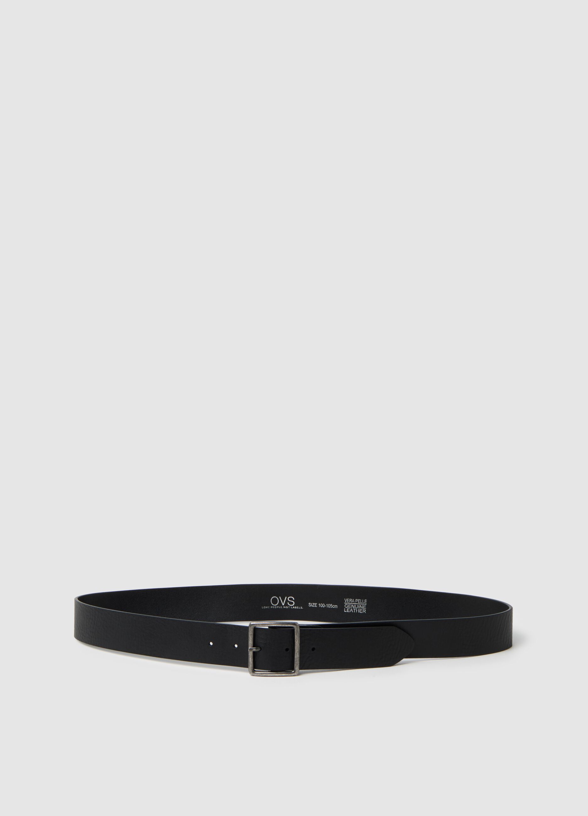 Black Genuine Leather Belt